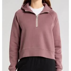 Vuori Restore Half Zip Hoodie Pullover Elderberry Mauve Rare Color Size Medium